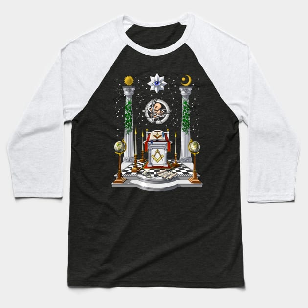 Masonic Lodge Altar Baseball T-Shirt by underheaven